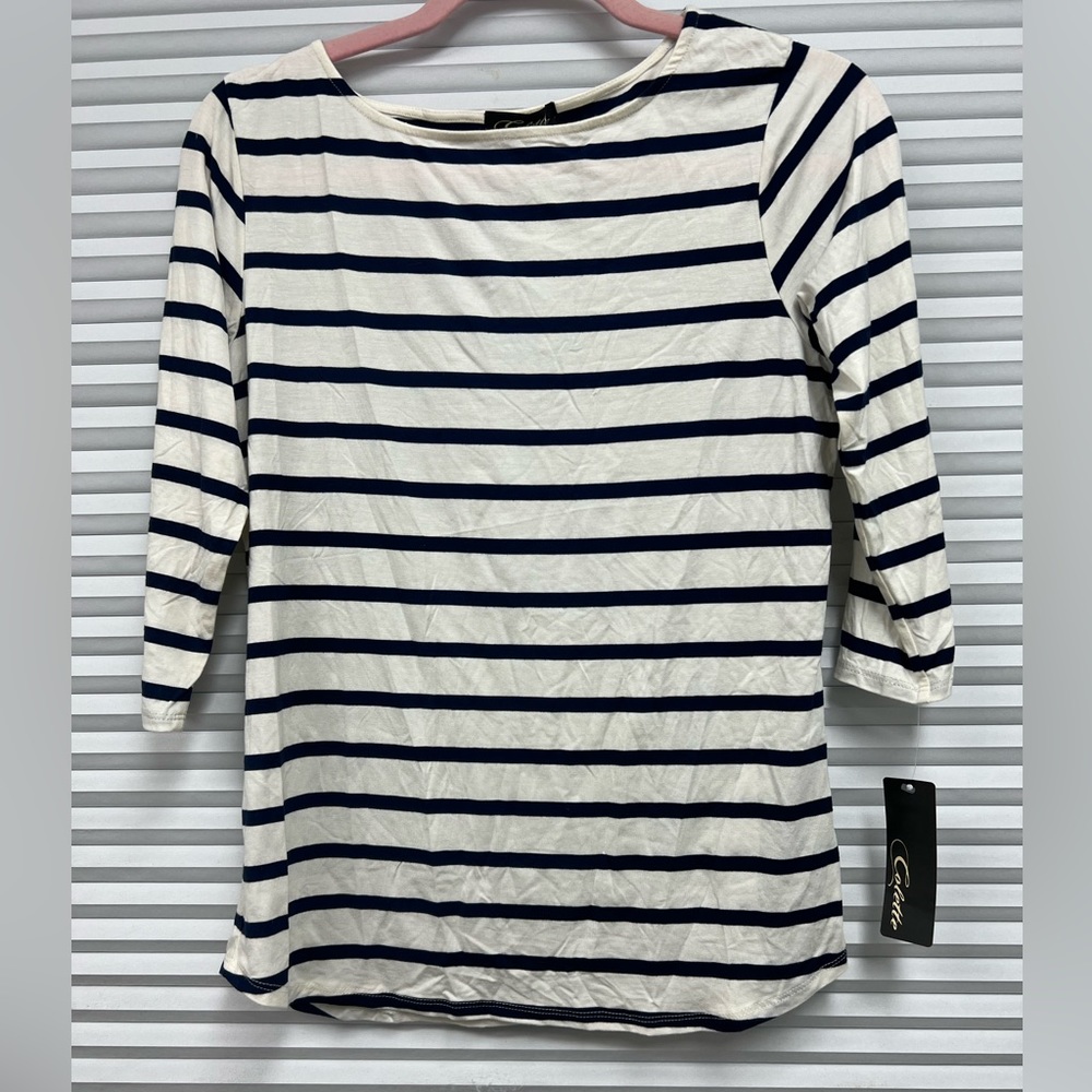 Small Colette striped top 3/4 sleeves